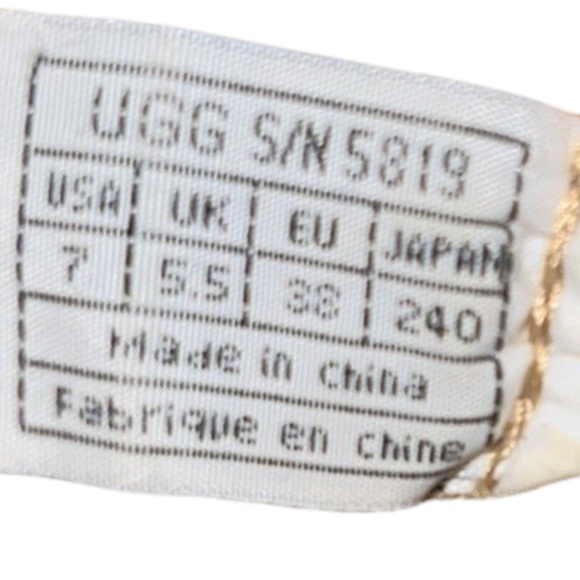 Ugg Classic Tan Tall Woven Textile Yarn Boots Size 7 - Picture 5 of 6